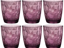 Bormioli Rocco Waterglazen Diamond - Paars - 390 ml - 6 stuks