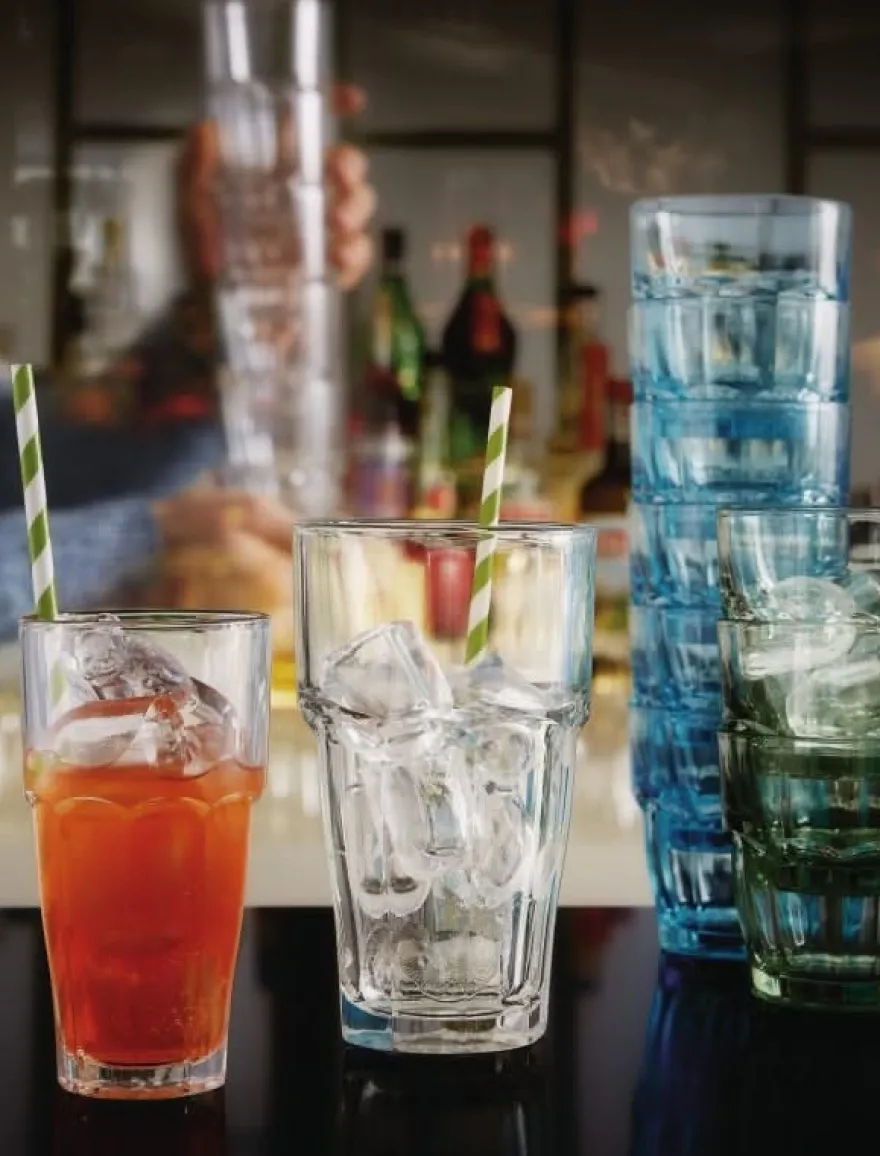 Bormioli Rocco Waterglazen Rock Bar - Blauw - 270 ml - 6 stuks