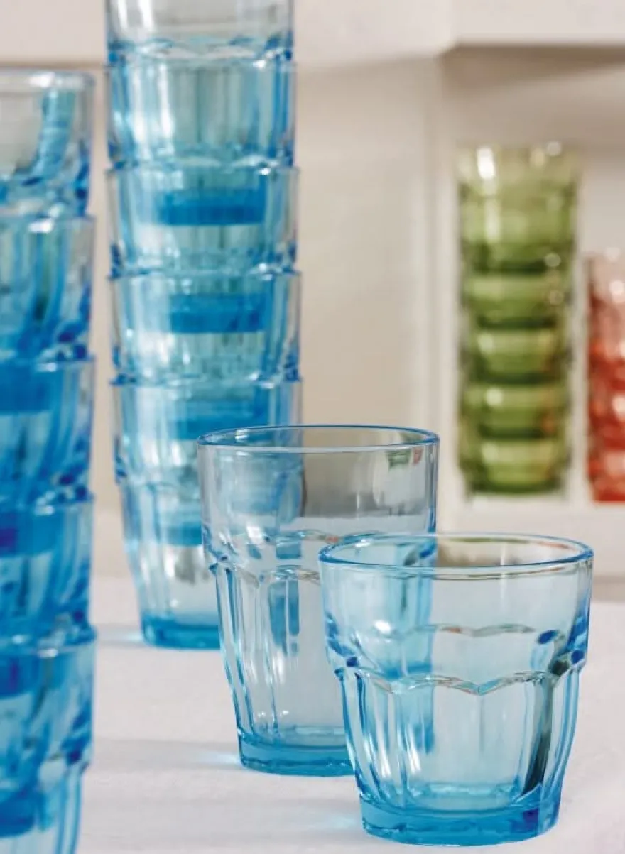 Bormioli Rocco Waterglazen Rock Bar - Blauw - 270 ml - 6 stuks