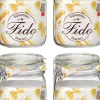 Bormioli Rocco Weckpotten Fido 11 x 11 cm / 1 liter - 4 stuks