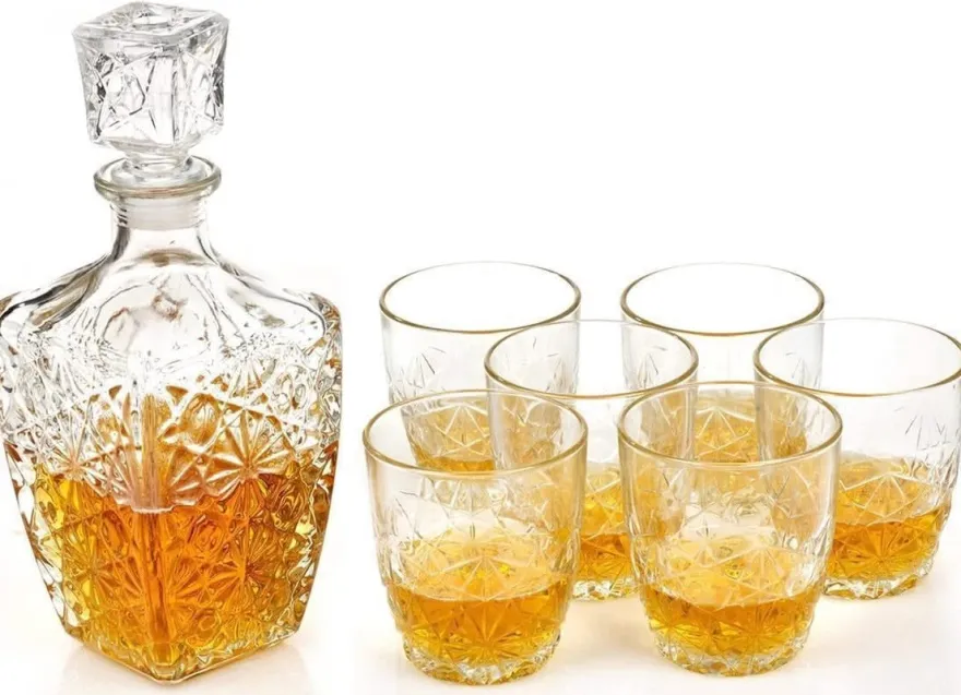 Bormioli Rocco Whiskey Set Dedalo - 7 delige set
