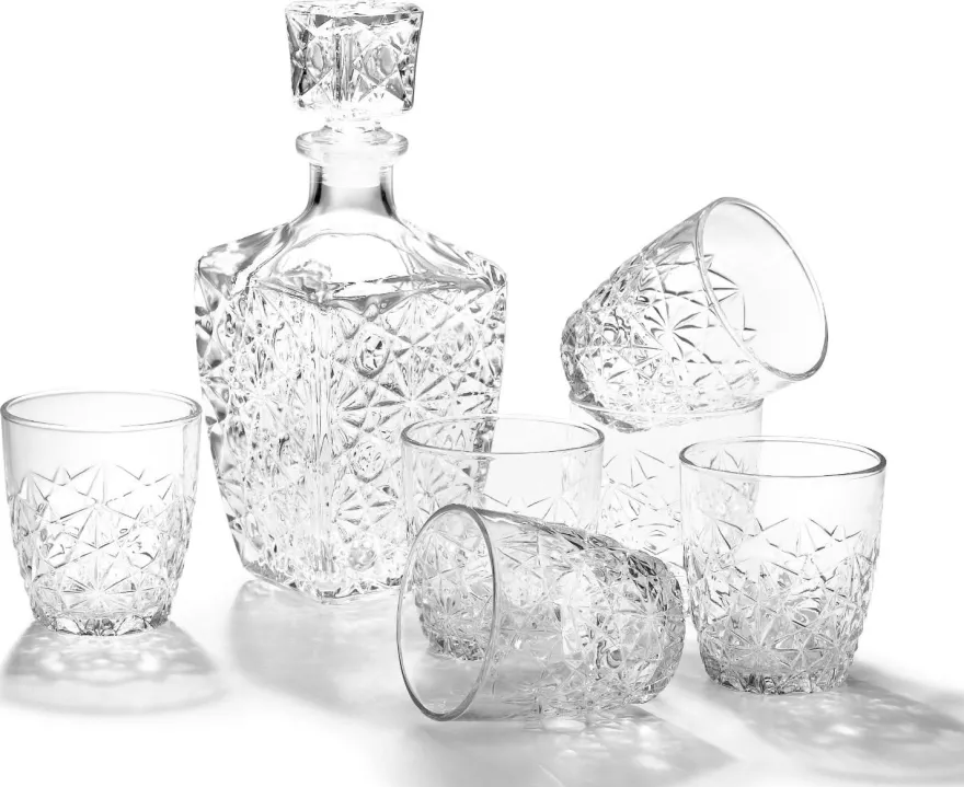Bormioli Rocco Whiskey Set Dedalo - 7 delige set