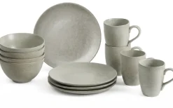 Broste Copenhagen Ontbijtset Nordic Marsh 12-delig / 4 personen - 4 ontbijtborden, 4 kommen en 4 kopjes