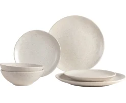 Broste Copenhagen Serviesset Nordic Vanilla 6-delig / 2 personen - 2 dinerborden, 2 ontbijtborden en 2 kommen