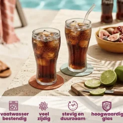 Coca Cola Glazen - Longdrinkglazen - Frisdrankglazen - Classic - 370 ml - 4 Stuks