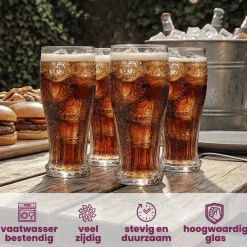 Coca Cola Glazen - Longdrinkglazen - Frisdrankglazen - Crown Cap - 350 ml - 4 stuks