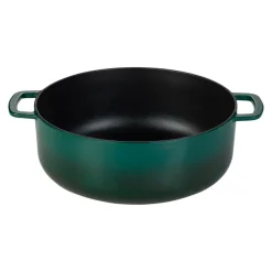 Combekk Braadpan met deksel Gietijzer Holly Green ø 28 cm / 5.3 Liter - geëmailleerde anti-aanbaklaag