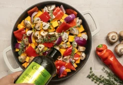 Combekk Koekenpan Skillet met 2 grepen Gietijzer Sand ø 24 cm - geëmailleerde anti-aanbaklaag
