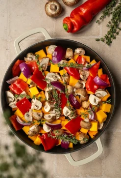Combekk Koekenpan Skillet met 2 grepen Gietijzer Sand ø 28 cm - geëmailleerde anti-aanbaklaag