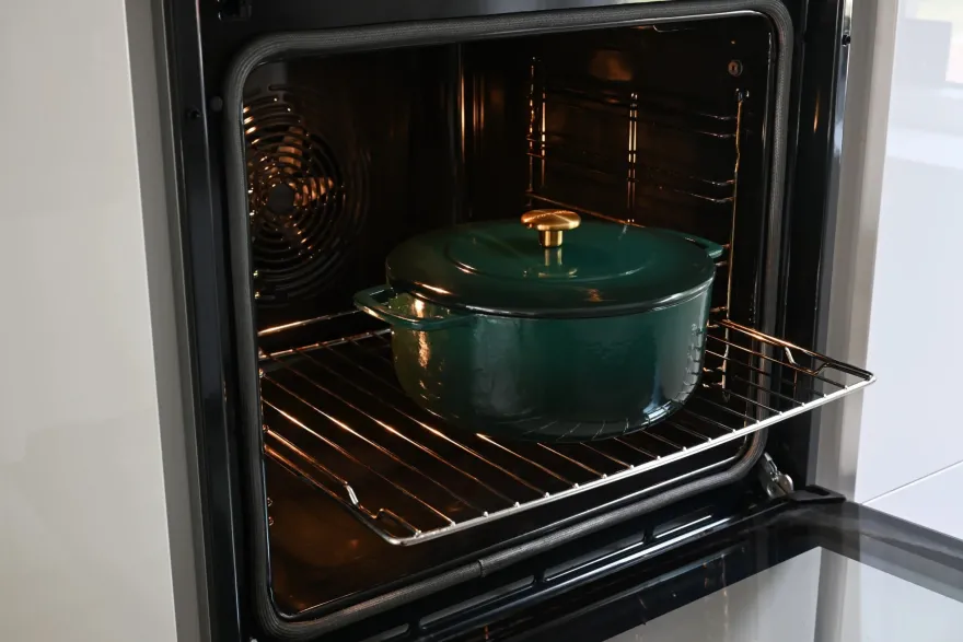 Combekk Pannenset Gietijzer Holly Green 3-delig - Braadpan ø 24, 28 cm & Koekenpan ø 26 cm