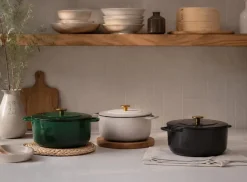 Combekk Pannenset Gietijzer Zwart 3-delig - Braadpan ø 24, 28 cm & Koekenpan ø 26 cm