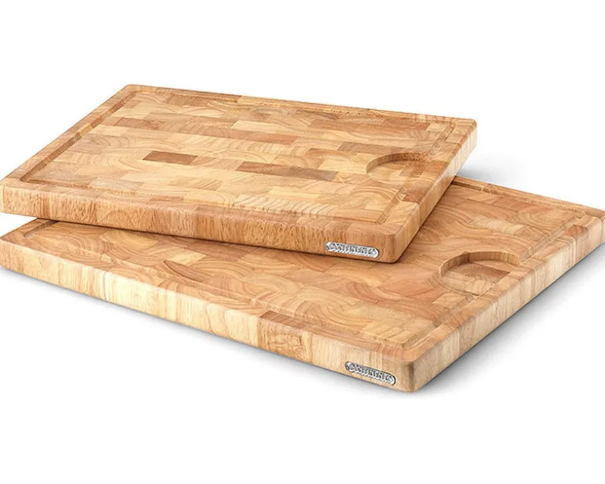 Continenta Houten Snijplank met Sapgeul - Kopshout - 42 x 34 cm