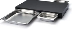 Continenta Snijplank met 3 RVS Laden - Duracore - 50 x 33 cm