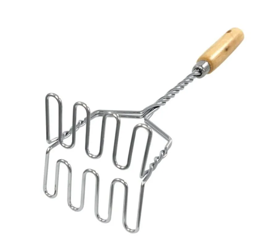 Cookinglife Aardappelstamper Houten Handgreep 37 cm