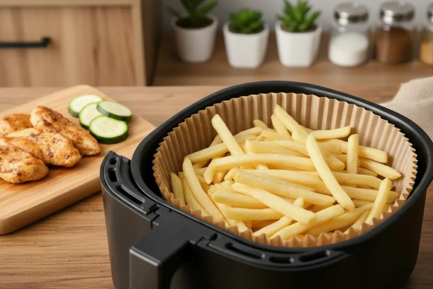 Cookinglife Airfryer Bakpapier Rond Ø 20 cm - 50 Stuks Perforaties voor Luchtcirculatie