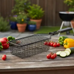 Cookinglife BBQ Grillmand Fire & Flavour 24 x 14 x 9 cm - Non-Stick Metaal