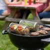 Cookinglife BBQ Rollende Grillmand RVS Ø 9 x 20 cm - Set van 2 stuks