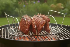 Cookinglife BBQ Sparerib Rek Fire & Flavour - Hittebestendig Staal - Grillen van Vlees en Gevogelte