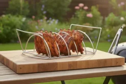 Cookinglife BBQ Sparerib Rek Fire & Flavour - Hittebestendig Staal - Grillen van Vlees en Gevogelte