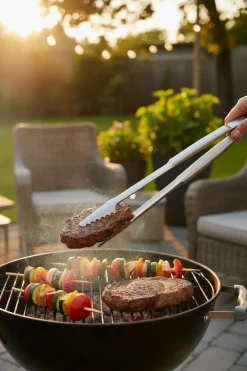 Cookinglife BBQ Tang Fire & Flavour RVS 43 cm - Grilltang voor Vlees en Groenten