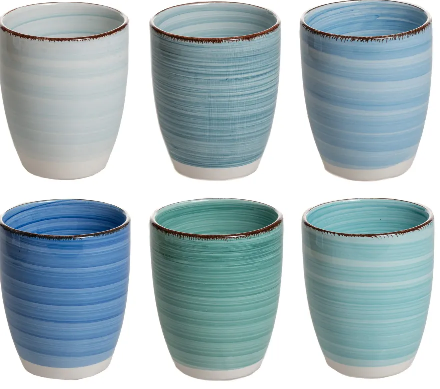 Cookinglife Bekers Delice Blauw 350 ml - 6 stuks