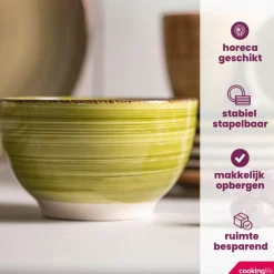 Cookinglife Bekers Delice Groen 350 ml - 6 stuks