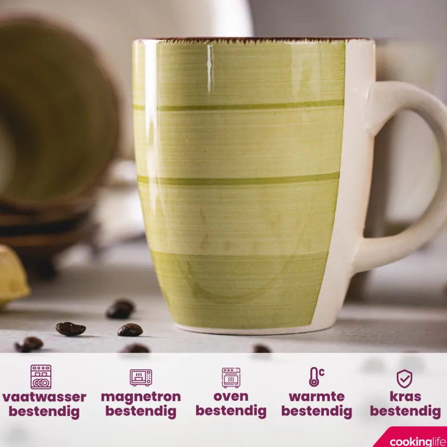 Cookinglife Bekers Delice Groen 350 ml - 6 stuks