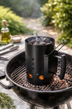 Cookinglife Brikettenstarter BBQ Starter Set - Met 3kg Kokosbriketten & Handschoenen
