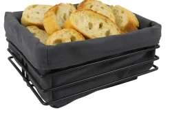 Cookinglife Broodmandje Zwart Metaal 23 x 22 x 12 cm