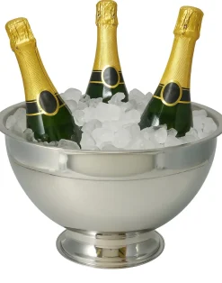 Cookinglife Champagneschaal - Champagne Emmer - Oliebollenschaal - Brushed RVS ø 30 cm