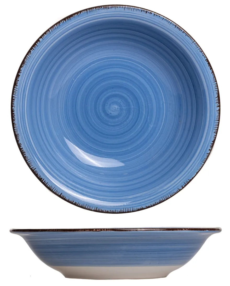 Cookinglife Diepe borden / Pastaborden Delice Blauw ø 21 cm - 6 stuks