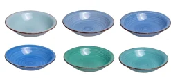 Cookinglife Diepe borden / Pastaborden Delice Blauw ø 21 cm - 6 stuks