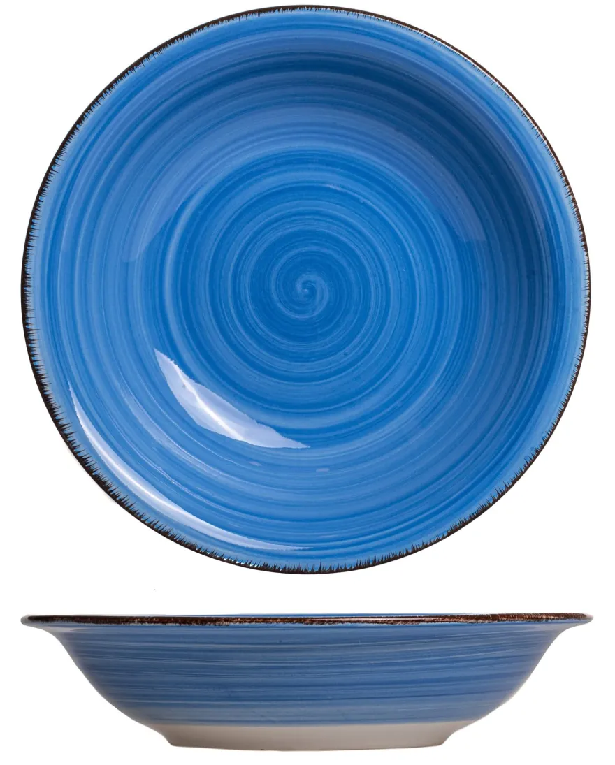 Cookinglife Diepe borden / Pastaborden Delice Blauw ø 21 cm - 6 stuks