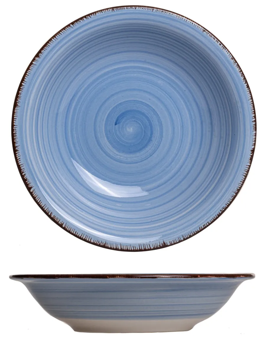 Cookinglife Diepe borden / Pastaborden Delice Blauw ø 21 cm - 6 stuks
