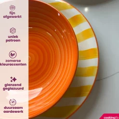 Cookinglife Diepe Borden / Pastaborden Summer Vibes ø 21 cm - 6 stuks