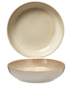 Cookinglife Diepe Borden / Pastaborden Serene Zand ø 23 cm - Aardewerk - 4 stuks