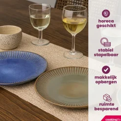 Cookinglife Dinerborden Aqua Maris ø 26 cm - 6 Stuks