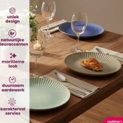 Cookinglife Dinerborden Aqua Maris ø 26 cm - 6 Stuks