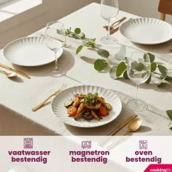 Cookinglife Dinerborden Cardida Off White ø 26 cm - 6 Stuks