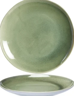 Cookinglife Dinerborden Serene Green ø 28 cm - Aardewerk - 4 Stuks
