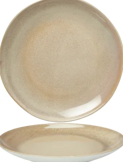 Cookinglife Dinerborden Serene Zand ø 28 cm - Aardewerk - 4 Stuks