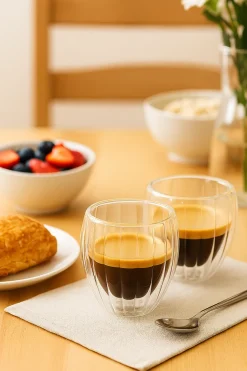 Cookinglife Dubbelwandige Espressoglazen Pumpkin 80 ml - 2 stuks