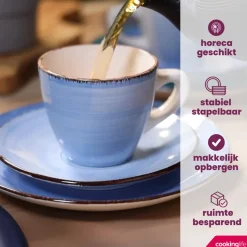 Cookinglife Eierdopjes Delice Blauw - 6 stuks