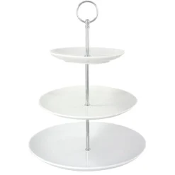 Cookinglife Etagère / serveertoren Food for Fun ø 16, 21 & 26 cm - 3-laags - 34 cm hoog