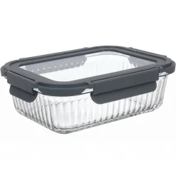 Cookinglife Glazen Vershoudbakjes Lines 1 Liter - 2 Stuks