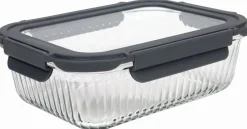 Cookinglife Glazen Vershoudbakjes Lines 1.5 Liter - 2 Stuks