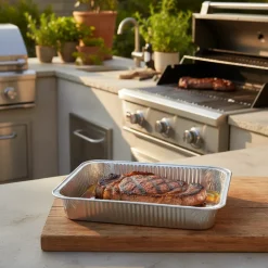 Cookinglife Grill BBQ Aluminium Bakjes / BBQ Grill Tray - 23 x 18 cm - 18 stuks