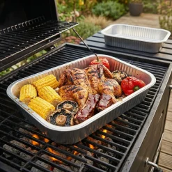 Cookinglife Grill BBQ Aluminium Bakjes / BBQ Grill Tray - 22 x 15 cm - 15 stuks