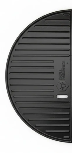Cookinglife Grill Halve Maan Grillplaat / Plancha Gietijzer - 2-zijdig - Geschikt voor 46 cm Kamado's