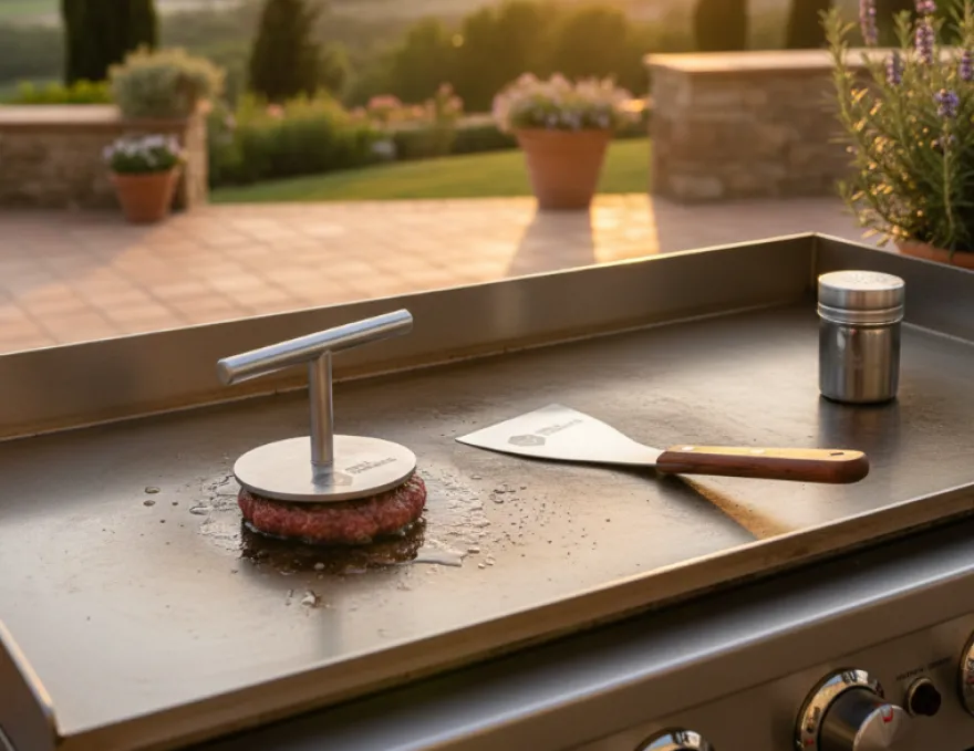 Cookinglife Grill Smashburger Kit / Smashburger Press, BBQ Spatel & Rub Shaker